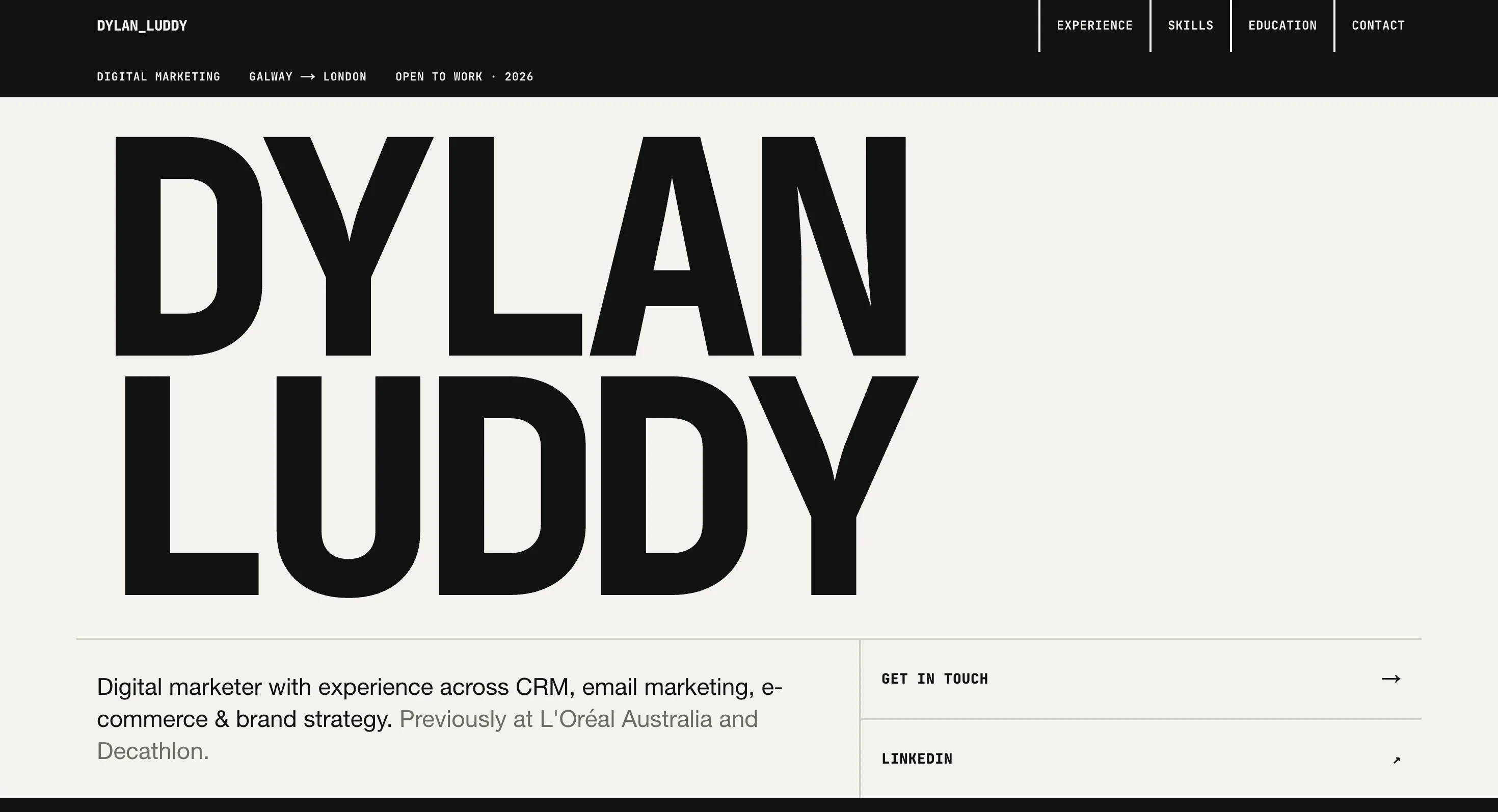 Dylan Luddy Portfolio
